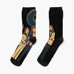 Vintage Rock Band Illustration Inspired by Whitesnake Socks