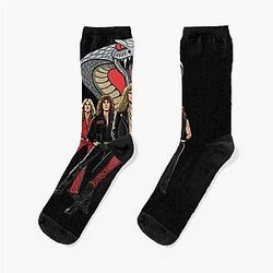 Retro Rock Illustration Inspired by Whitesnake Socks