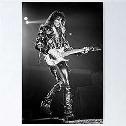 Steve Vai Whitesnake BW Photograph Poster