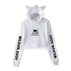 Wilbur Soot Hoodie - Fashion Cat Ear Crotop Hoodie For Women