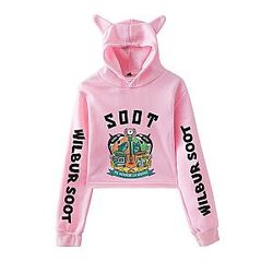 Wilbur Soot Hoodie - Kawaii Croptop Style Cat Eart Hoodie