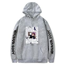 Wilbur Soot Hoodies - Cute Wilbur Soot Grey Graphic Hoodie