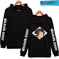 Wilbur Soot Jacket - Wilbur Soot Kawaii Printing Zipped Hoodie Jacket