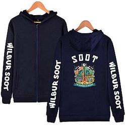 Wilbur Soot Jacket - Wilbur Soot Printing Zipped Hoodie