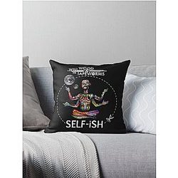 Selfish Self-ish Will Wood Throw Pillow