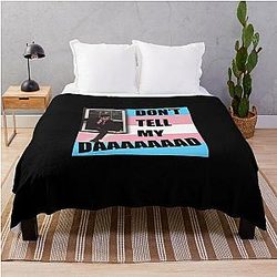 Will Wood Transgender Flag Throw Blanket