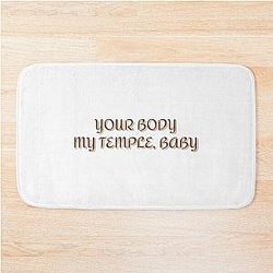 Your Body, My Temple Will Wood Bath Mat