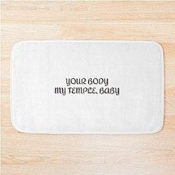 Your Body, My Temple Will Wood Bath Mat