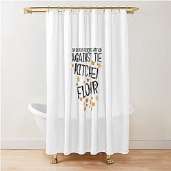 Against The Kitchen Floor Will Wood Design Shower Curtain