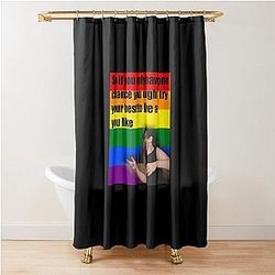 Will Wood Rainbow Flag Shower Curtain