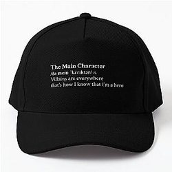 The Main Character by Will Wood Aesthetic Motivational Quote Baseball Cap