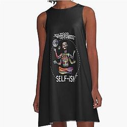 Selfish Self-ish Will Wood A-Line Dress
