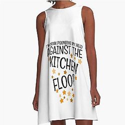 Against The Kitchen Floor Will Wood Design A-Line Dress