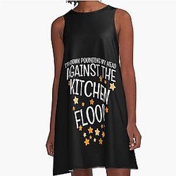 Against The Kitchen Floor Will Wood Design A-Line Dress
