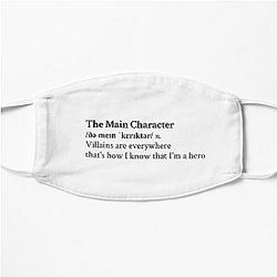 The Main Character by Will Wood Aesthetic Quote Flat Mask