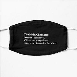 The Main Character by Will Wood Aesthetic Motivational Quote Flat Mask