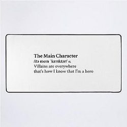 The Main Character by Will Wood Aesthetic Quote Desk Mat