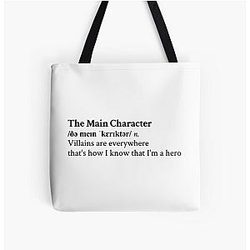 The Main Character by Will Wood Aesthetic Quote All Over Print Tote Bag