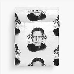 Willem Dafoe Pencil Drawing Duvet Cover
