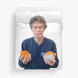 Willem Dafoe Holding Moldy Oranges Duvet Cover