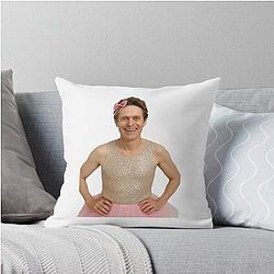 Ballerina William Dafoe Happy Birthday Christmas Gift Funny Meme Throw Pillow