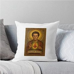 Willem Dafoe Celebrity Birthday Meme Prank Throw Pillow