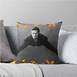 Willem Dafoe Fire Throw Pillow