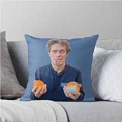Willem Dafoe Holding Moldy Oranges Throw Pillow