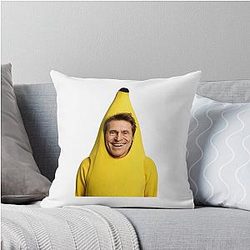 Banana Willem Dafoe Funny Christmas Throw Pillow