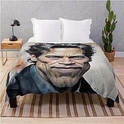Portrait of Willem Dafoe Blanket