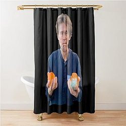 Willem Dafoe with Orange Shower Curtain