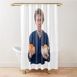 Willem Dafoe Holding Moldy Oranges Shower Curtain