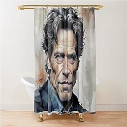 Portrait of Willem Dafoe Shower Curtain