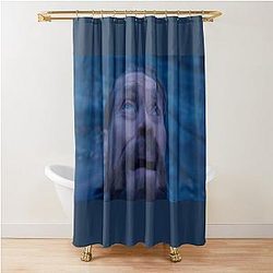 Willem Dafoe Looking at a Shower Curtain
