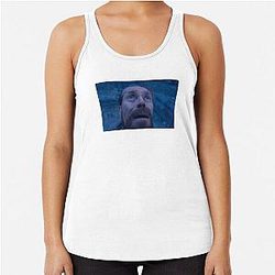Willem Dafoe Look Up Meme Racerback Tank