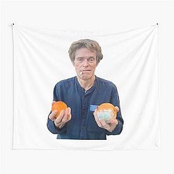 Willem Dafoe Holding Moldy Oranges Tapestry