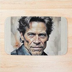Portrait of Willem Dafoe Bath Mat