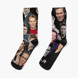 Willem Dafoe Photo Collage Socks