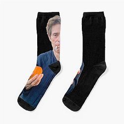 Willem Dafoe in Orange Meme Socks