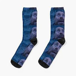 Willem Dafoe looks up socks