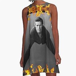 Willem Dafoe Fire Pose A-Line Dress