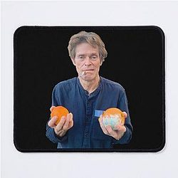 Willem Dafoe Two Orange Mouse Pad