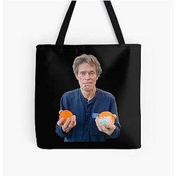 Willem Dafoe with Two Orange Meme Tote Bag