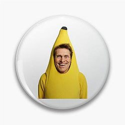 Banana willem dafoe funny cute christmas gift Pin