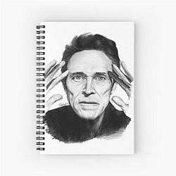 Willem Dafoe Pencil Drawing Spiral Notebook