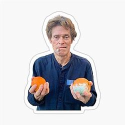 Willem Dafoe Orange Meme Sticker
