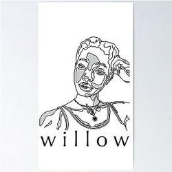 willow smith design - grey fill-ins Poster