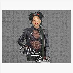 Willow Smith Realistic Digital Art with text Jigsaw Puzzle