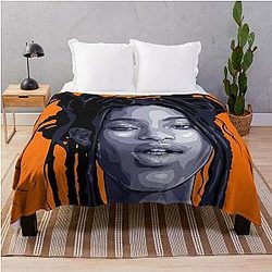 Willow Smith Vector Art Throw Blanket