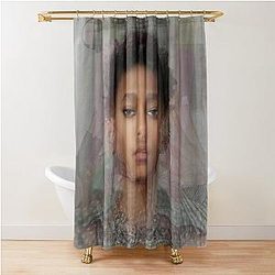 Willow Smith Portrait Overlay Shower Curtain